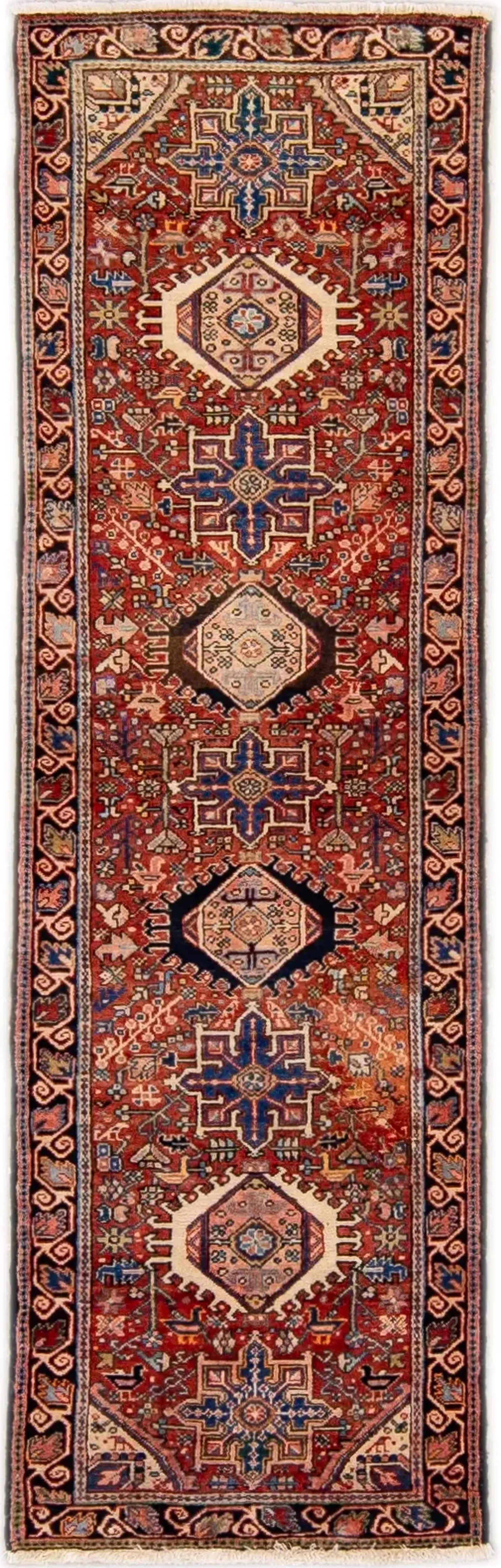 Heriz Rust Persian Wool Rug - Apadana - Red - Red