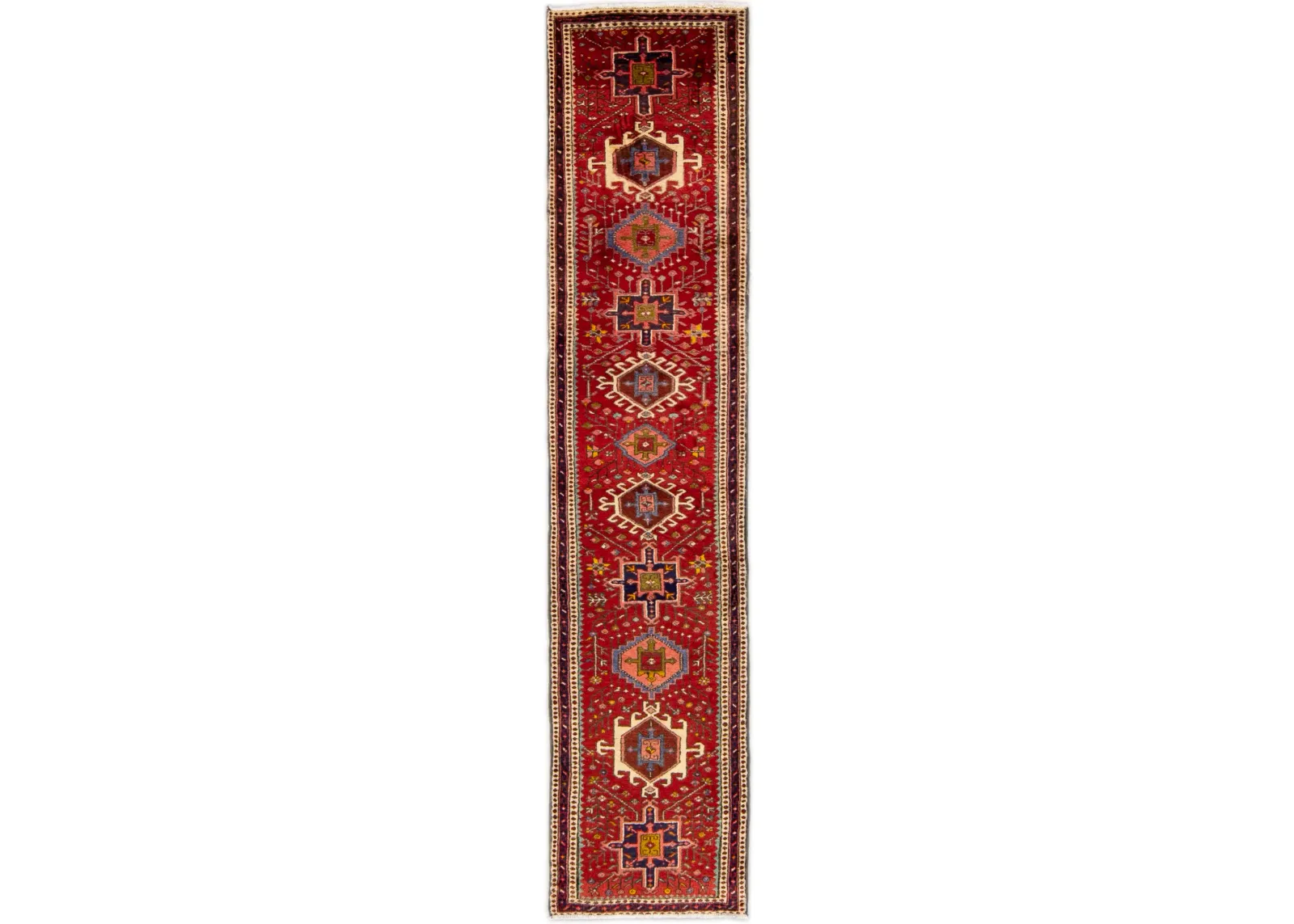 Red Heriz Persian Wool Rug - Apadana - Red