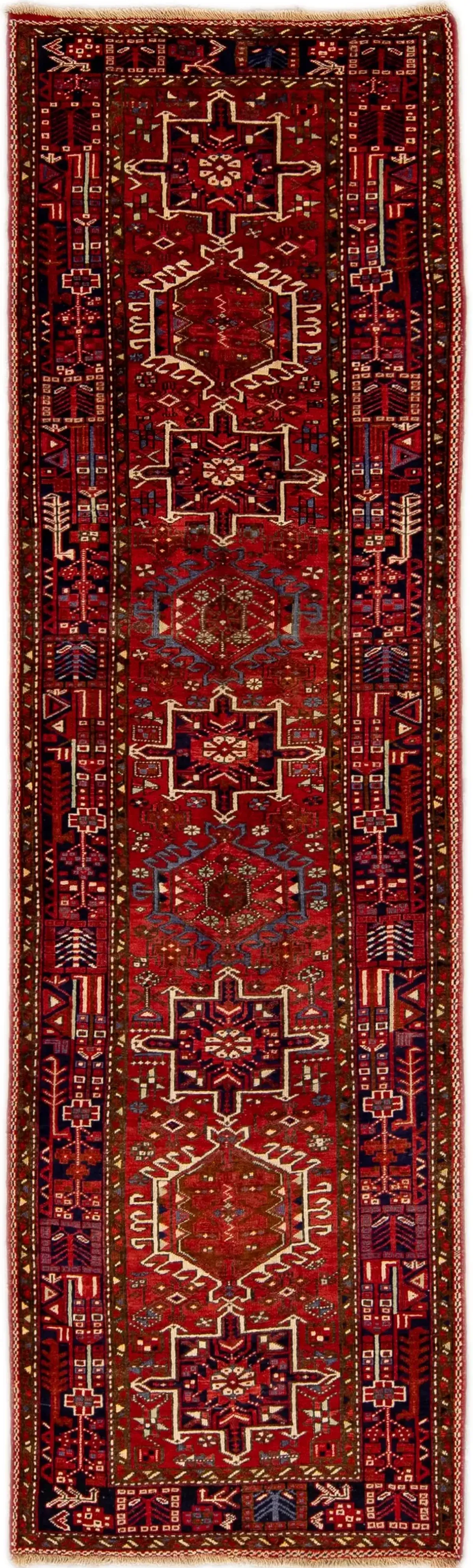 Vintage Shiraz Red Persian Wool Rug - Apadana - red