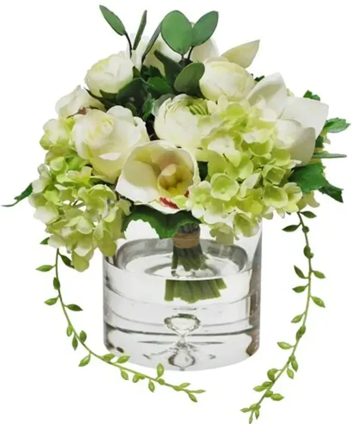 Ranunculus Orchid Bouquet in Vase - White