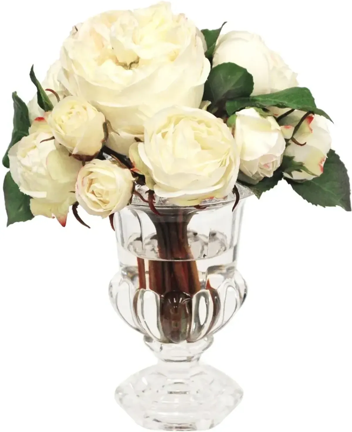 9.5" Roses in Vase, Faux