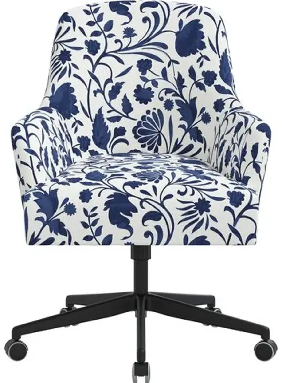 Darcy Desk Chair - Vine Floral - Blue