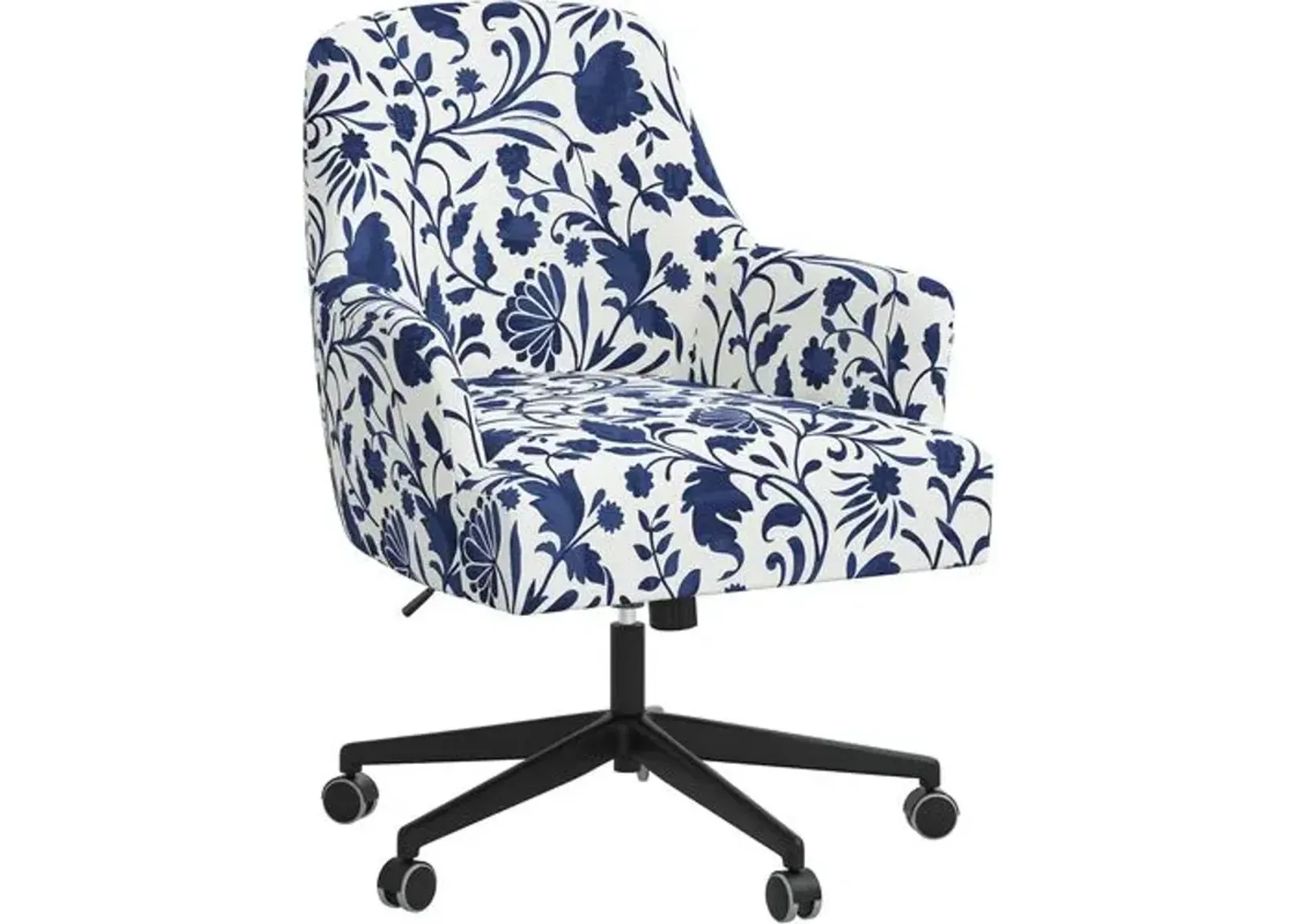 Darcy Desk Chair - Vine Floral - Blue