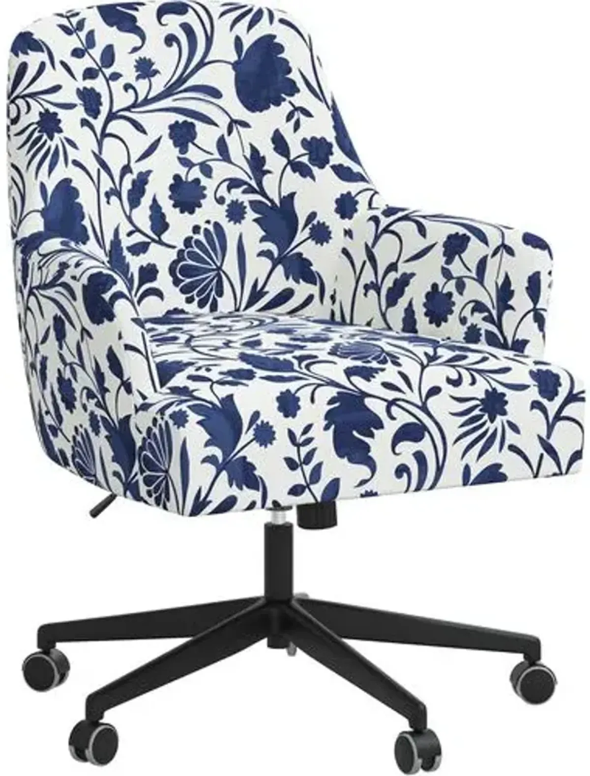 Darcy Desk Chair - Vine Floral - Blue