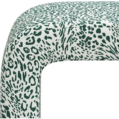 Celia Waterfall Pounce Ottoman - Green