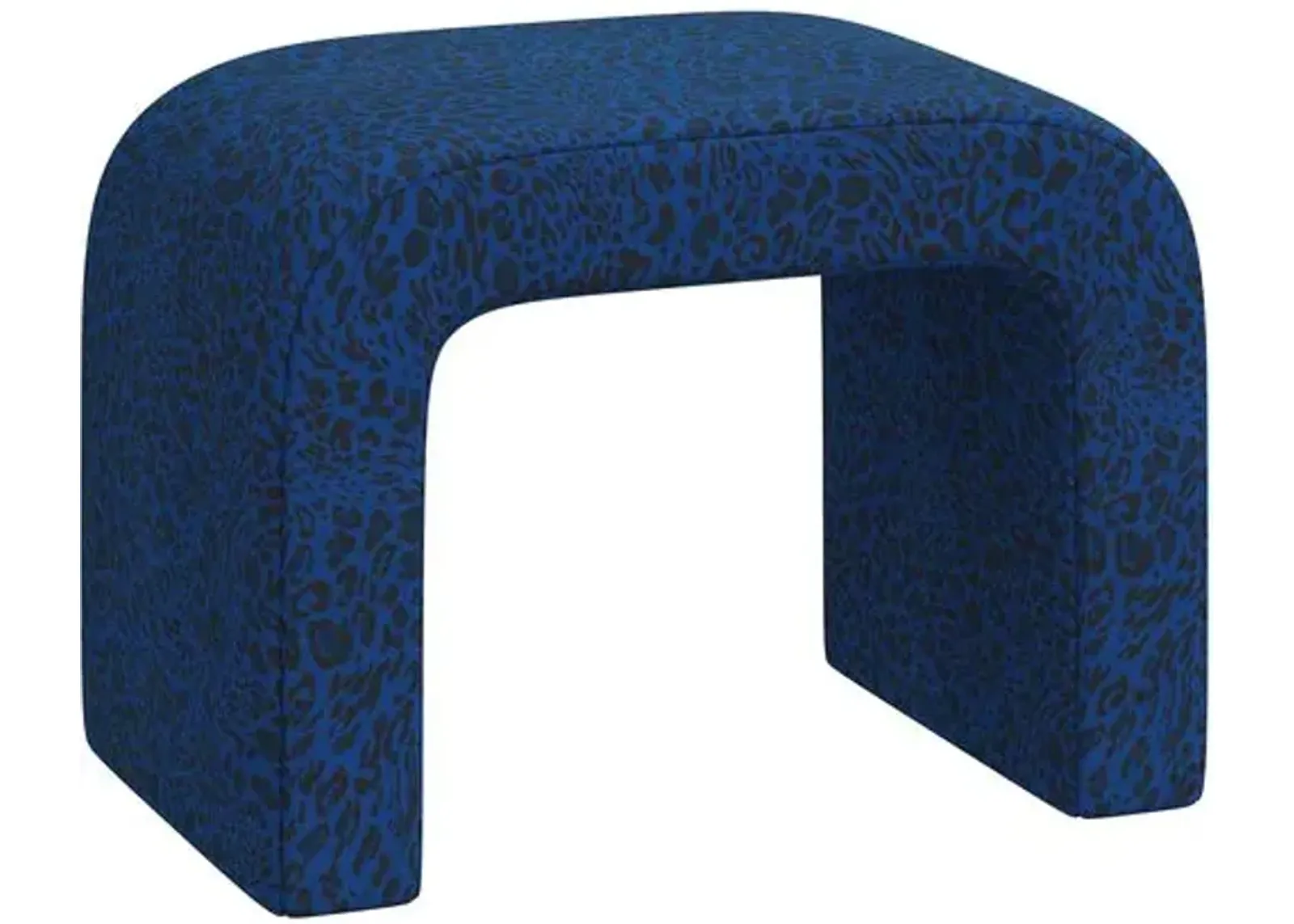 Celia Waterfall Pounce Ottoman - Blue