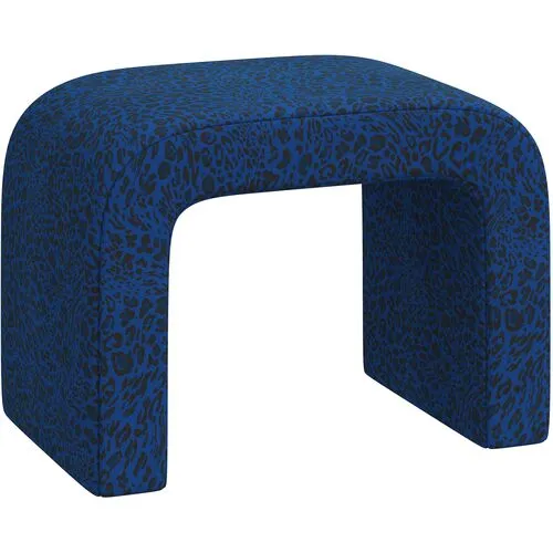 Celia Waterfall Pounce Ottoman - Blue