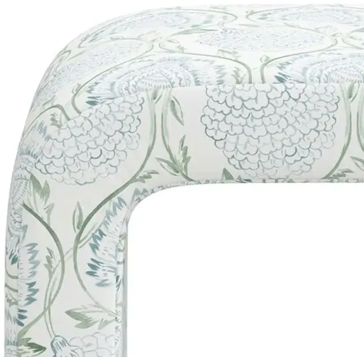 Celia Waterfall Ottoman - Ranjit Floral - Green