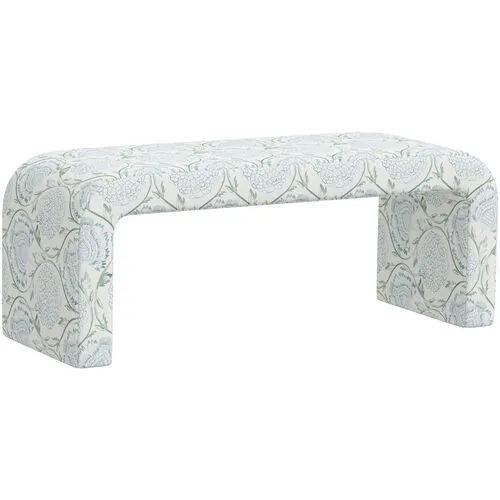 Celia Waterfall Bench - Ranjit Floral - Green