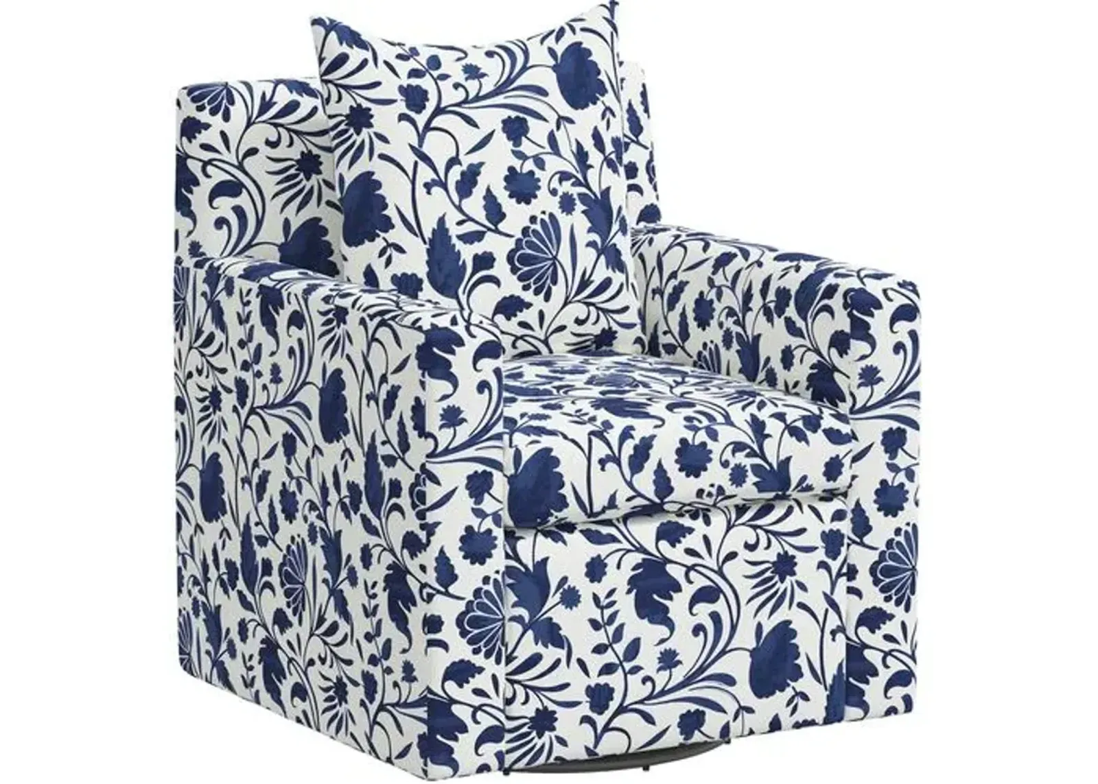 Willa Vine Floral Swivel Chair