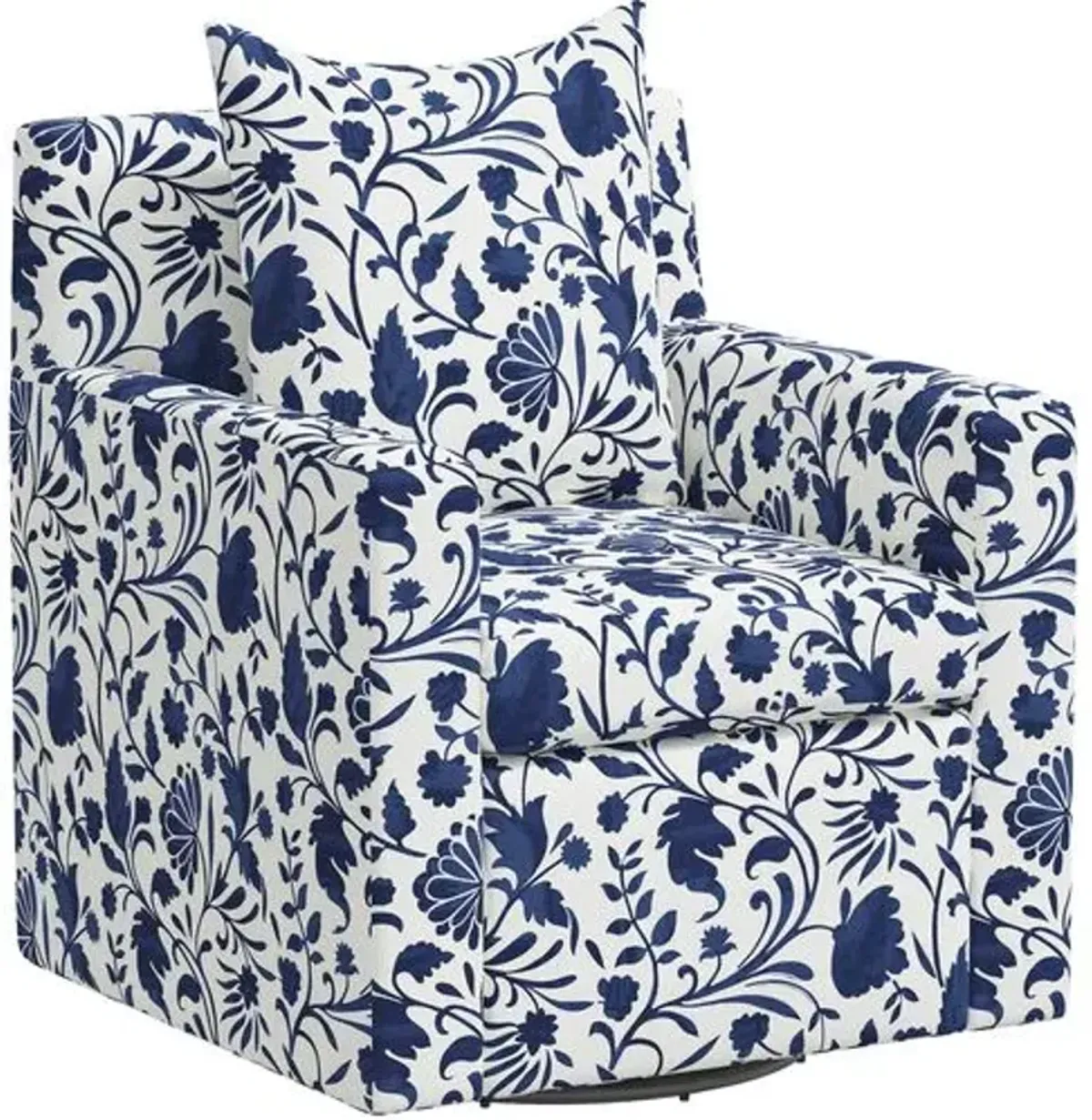 Willa Vine Floral Swivel Chair