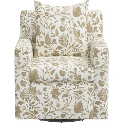 Willa Vine Floral Swivel Chair