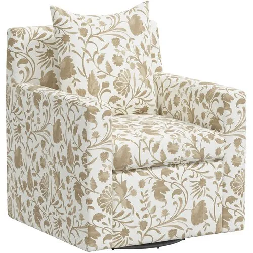 Willa Vine Floral Swivel Chair