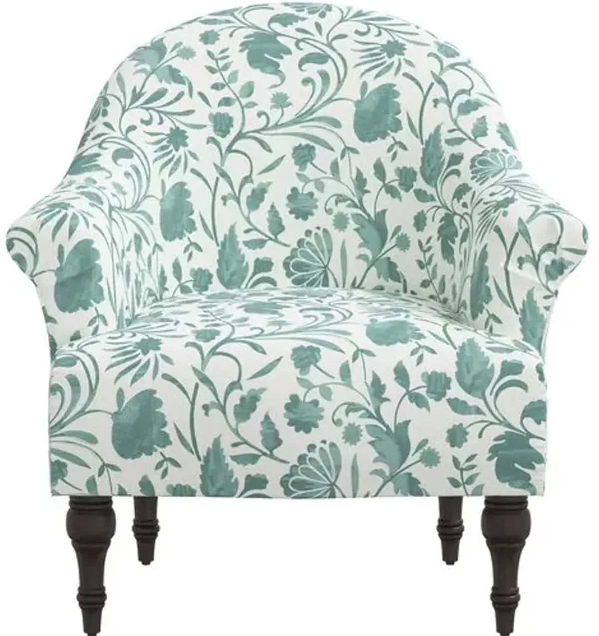 Charlotte Vine Floral Accent Chair - Green, Comfortable, Durable, Cushioned