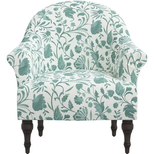 Charlotte Vine Floral Accent Chair - Green, Comfortable, Durable, Cushioned