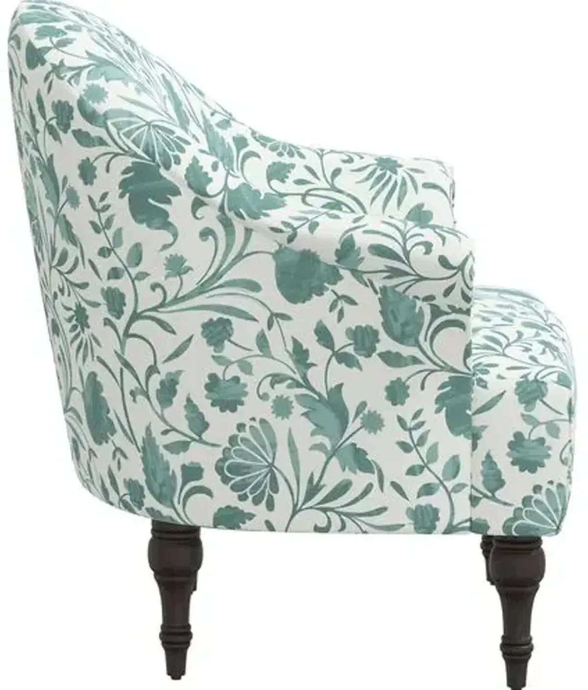 Charlotte Vine Floral Accent Chair - Green, Comfortable, Durable, Cushioned