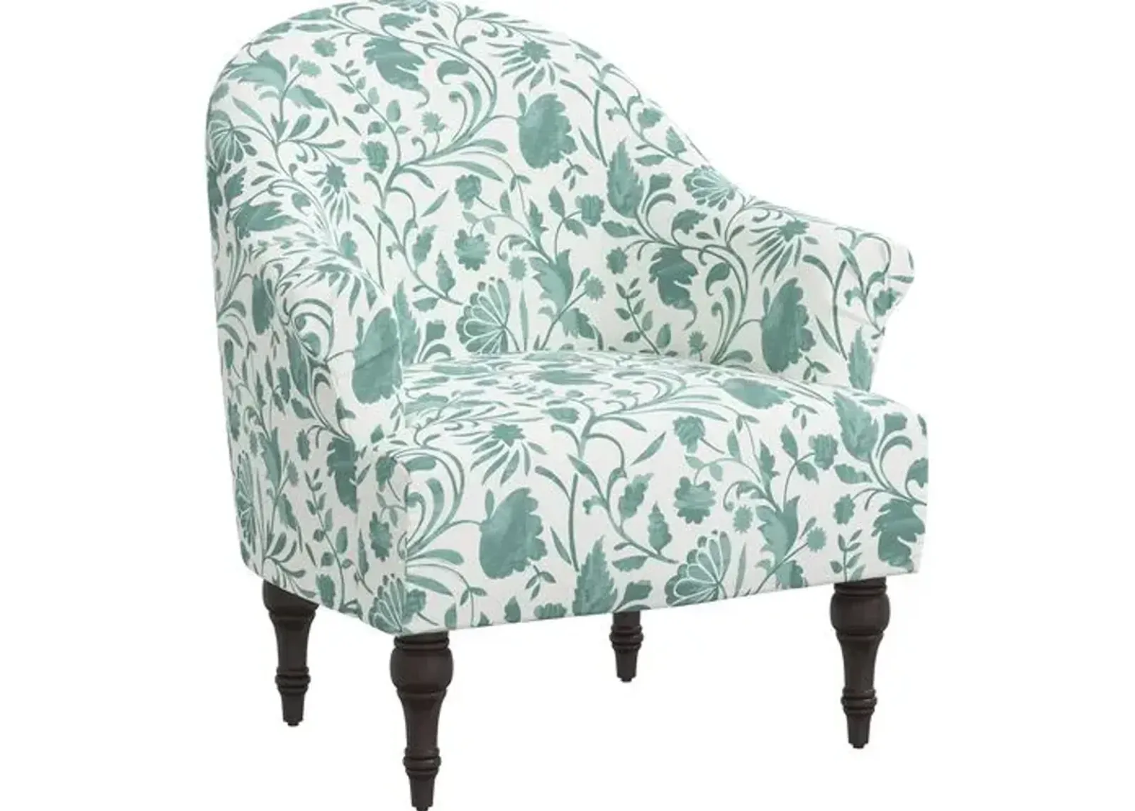 Charlotte Vine Floral Accent Chair - Green, Comfortable, Durable, Cushioned