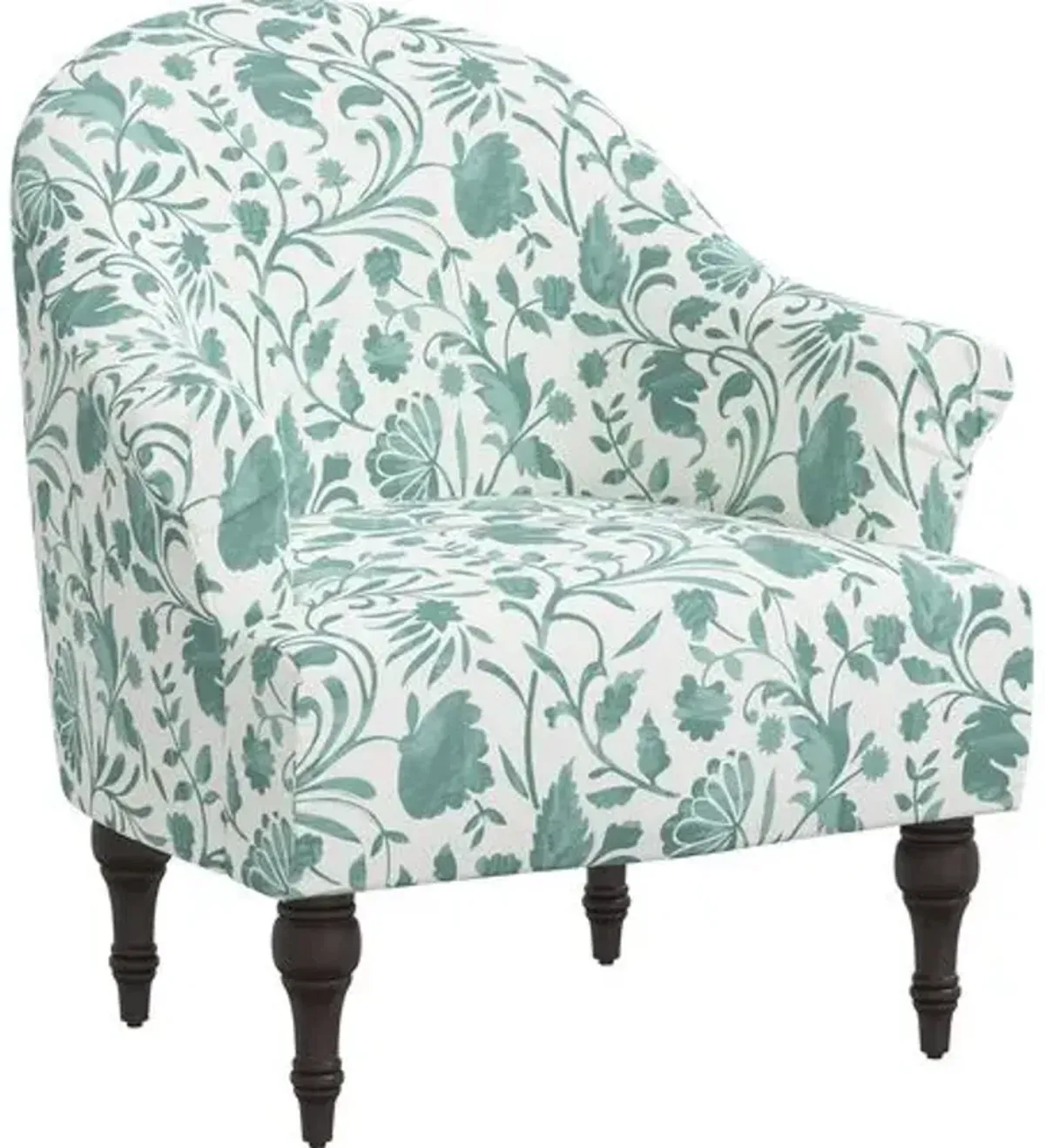 Charlotte Vine Floral Accent Chair - Green, Comfortable, Durable, Cushioned