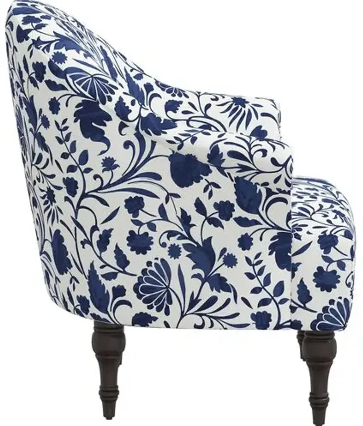 Charlotte Vine Floral Accent Chair - Blue, Comfortable, Durable, Cushioned