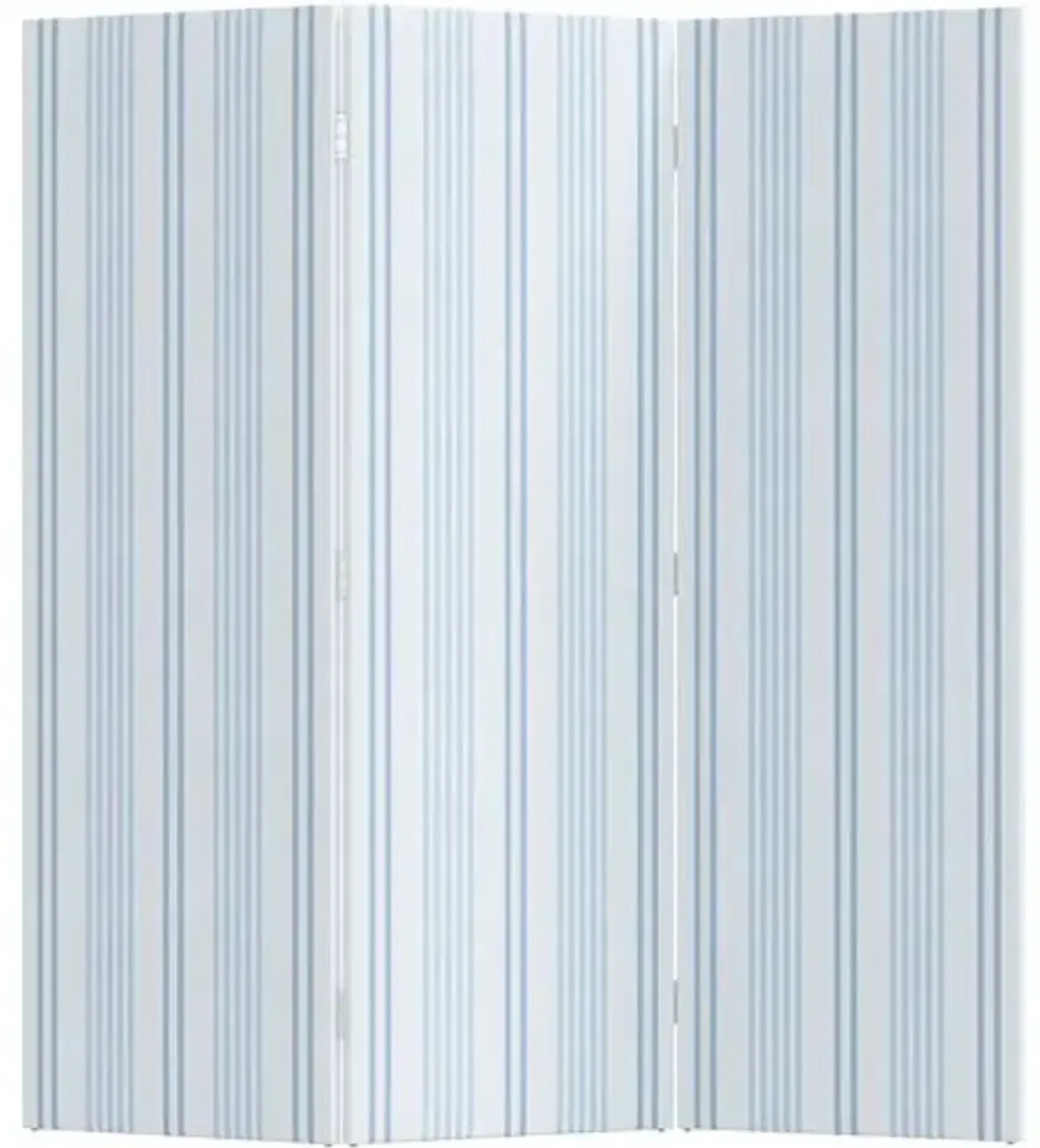 Emma Ticking Stripe Room Screen - Blue