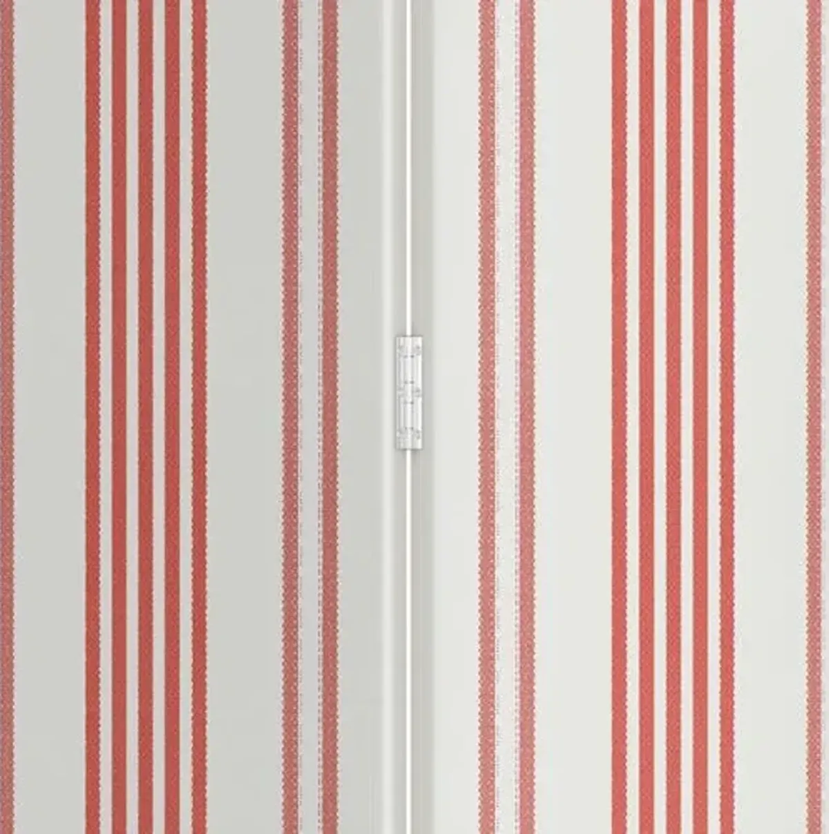 Emma Ticking Stripe Room Screen - Red