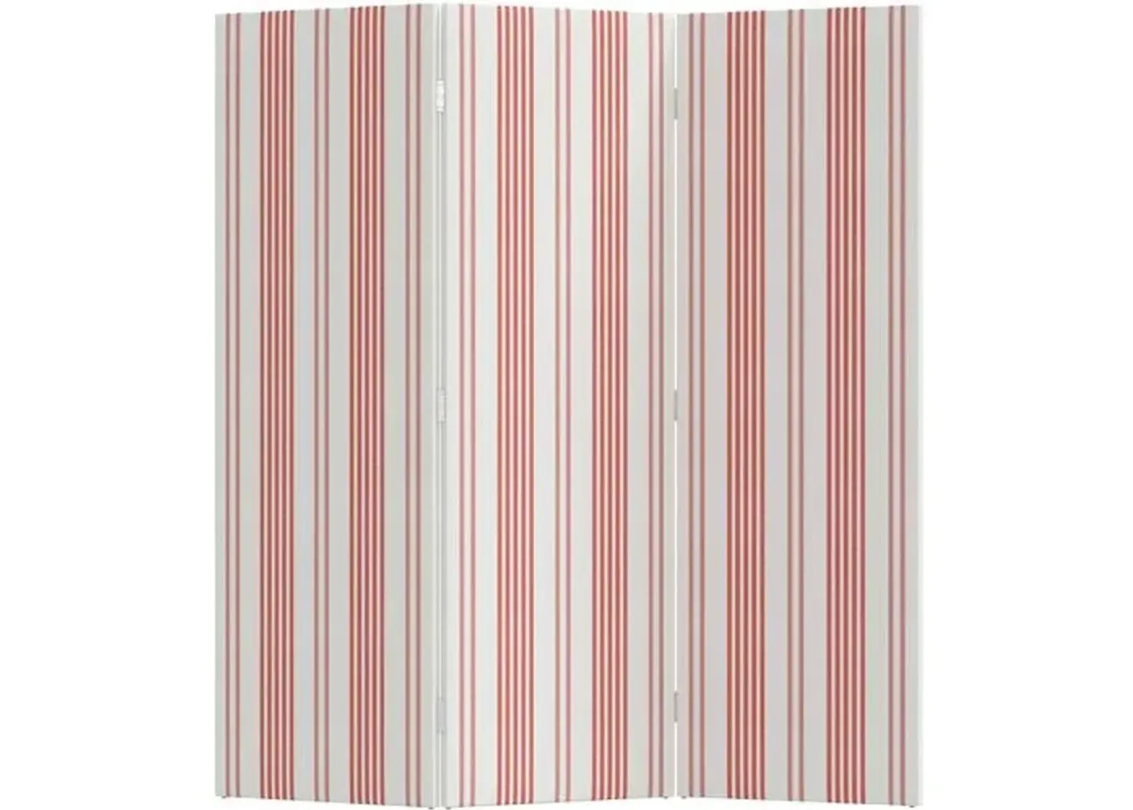 Emma Ticking Stripe Room Screen - Red