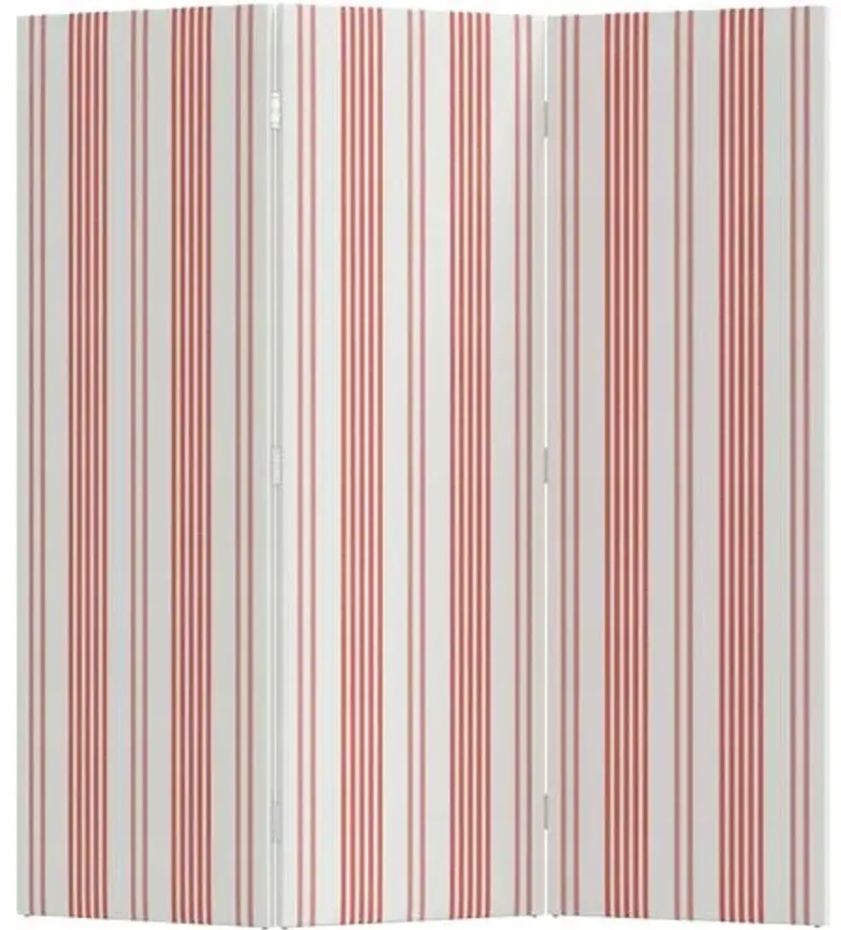 Emma Ticking Stripe Room Screen - Red