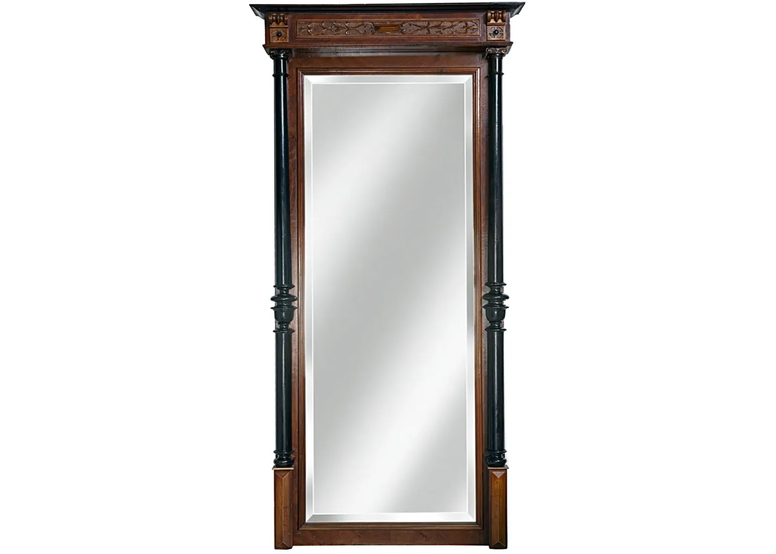 Tall German Mirror - Fleur de Lex Antiques - Brown