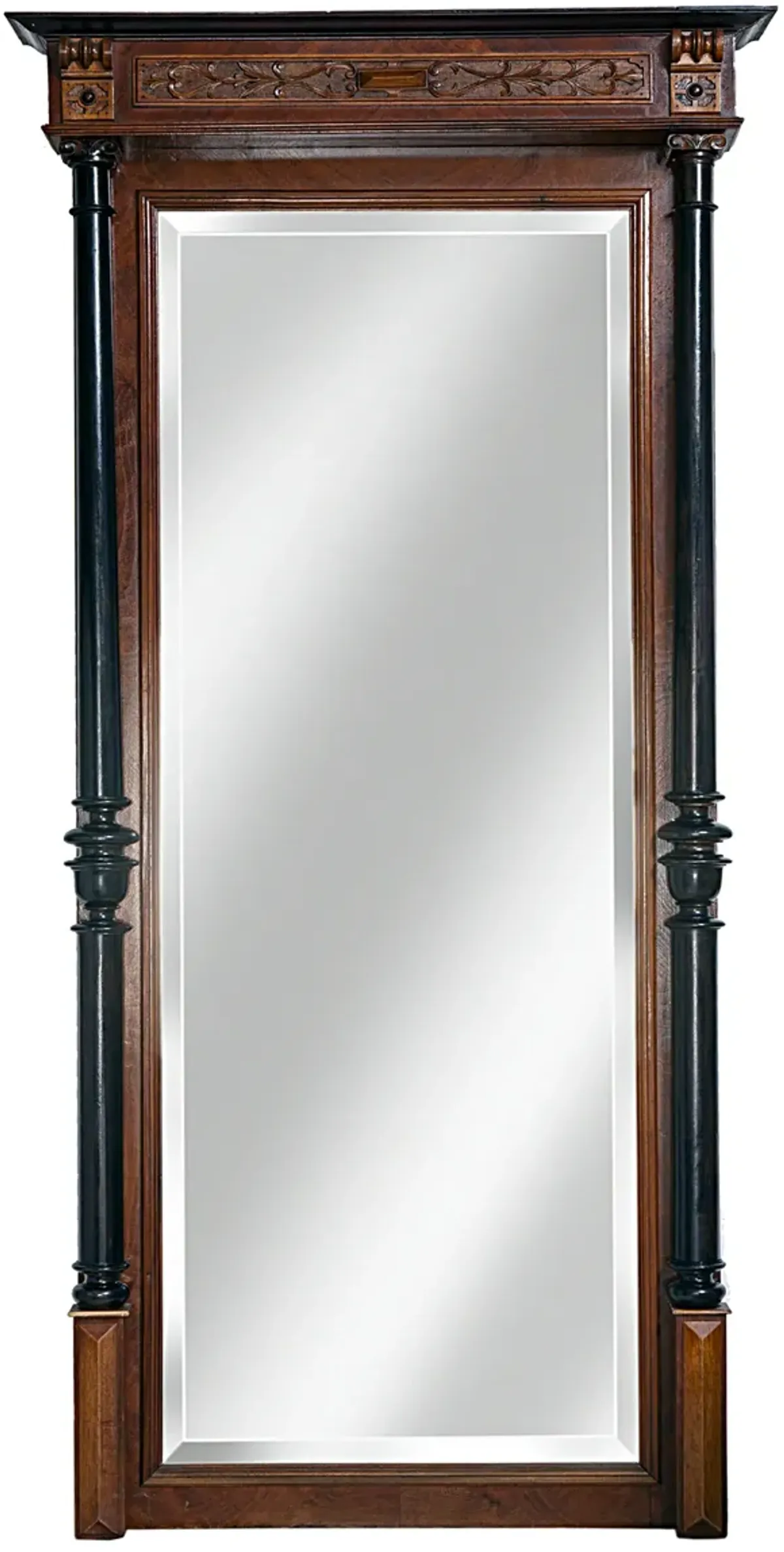 Tall German Mirror - Fleur de Lex Antiques - Brown