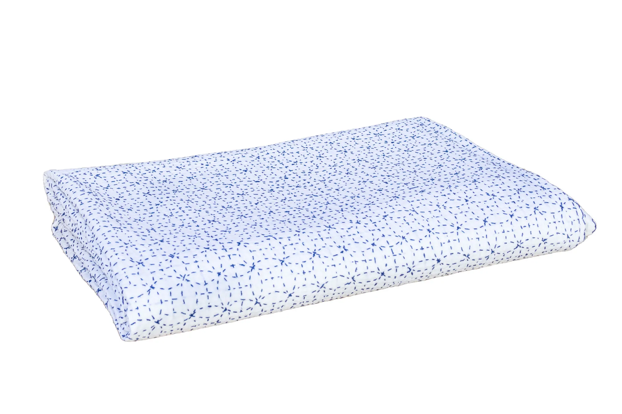 Zahra Filanan Embroidered Bed Cover - de-cor - Blue