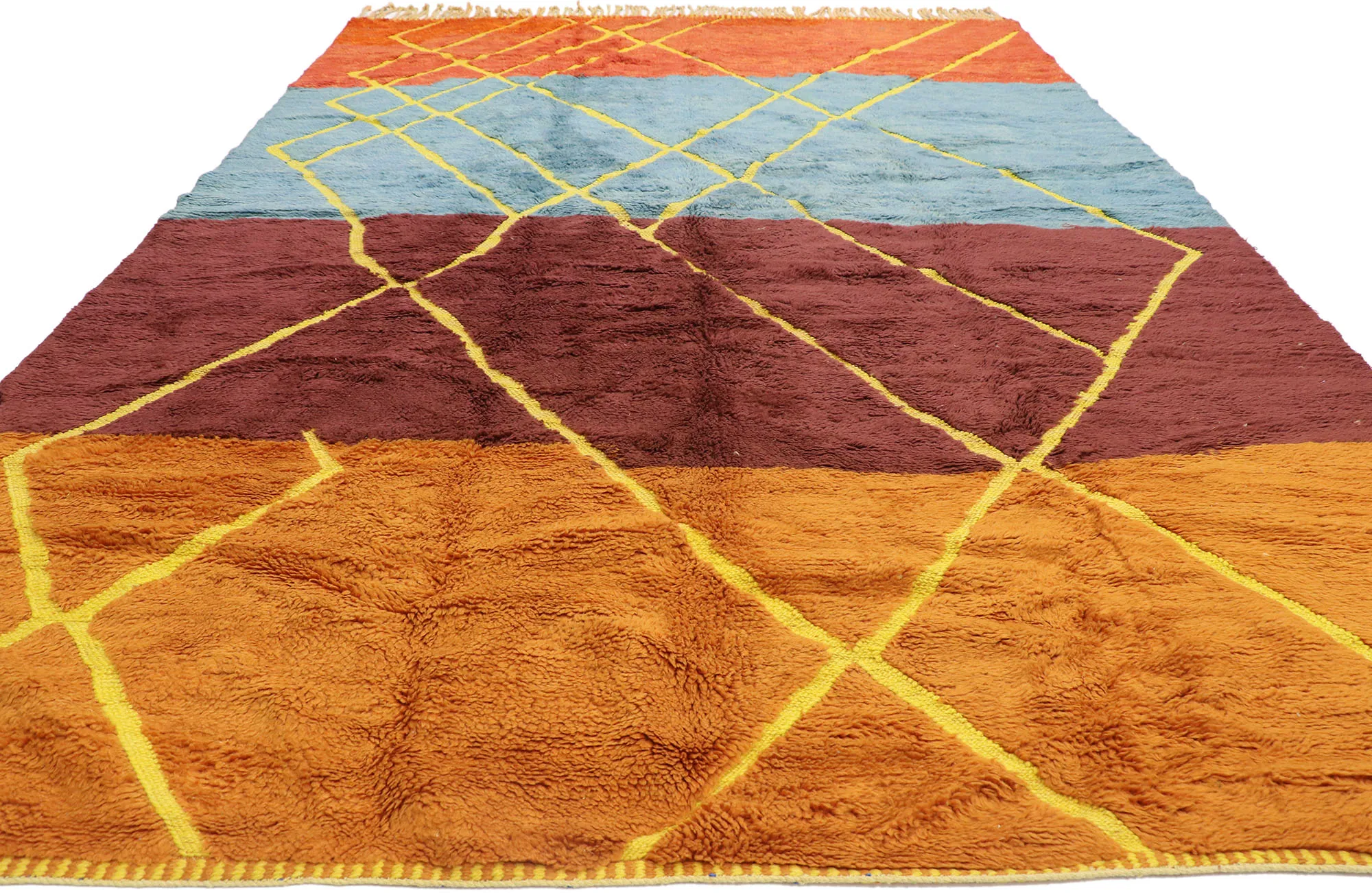 Berber Moroccan Rug - 8'5 x 12'1 - Esmaili Rugs & Antiques - Orange - Orange