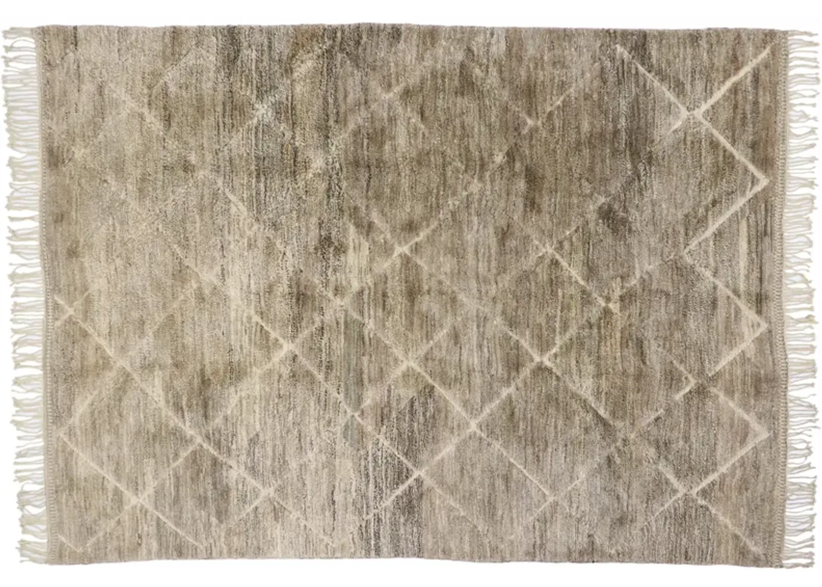 Berber Moroccan Rug - 8'06 x 11'05 - Esmaili Rugs & Antiques - Beige - Beige