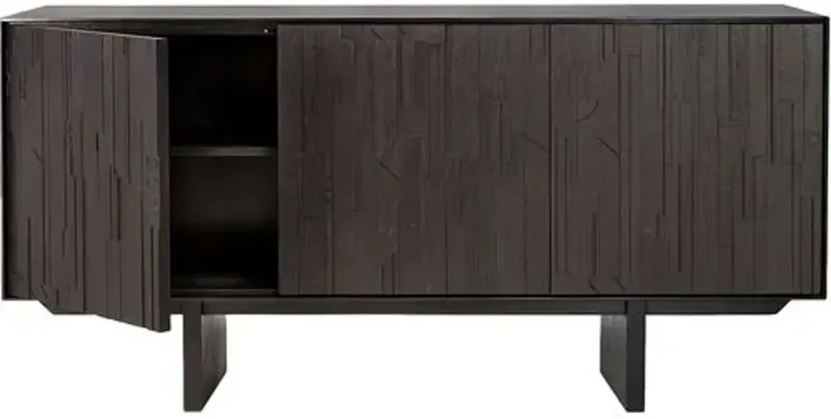 Teak Mosaic Sideboard - Black - Ethnicraft - Handcrafted