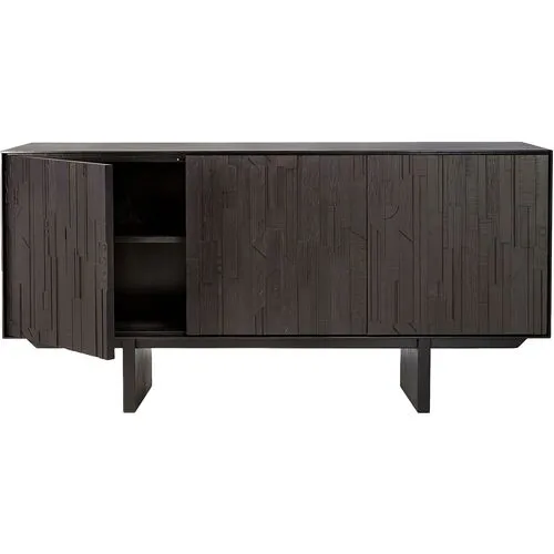 Teak Mosaic Sideboard - Black - Ethnicraft - Handcrafted