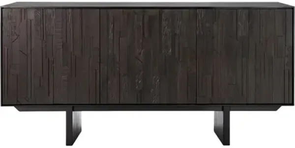 Teak Mosaic Sideboard - Black - Ethnicraft - Handcrafted