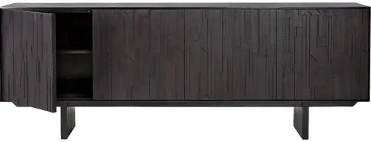 Teak Mosaic Sideboard - Black - Ethnicraft - Handcrafted