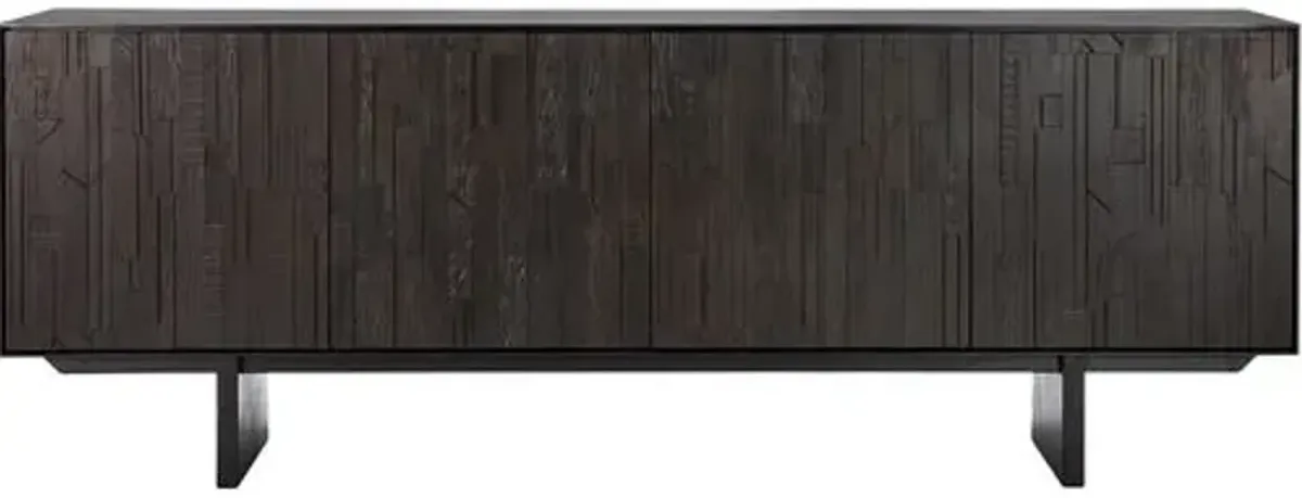 Teak Mosaic Sideboard - Black - Ethnicraft - Handcrafted