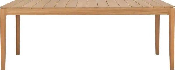 Bok Outdoor Teak Dining Table, Natural