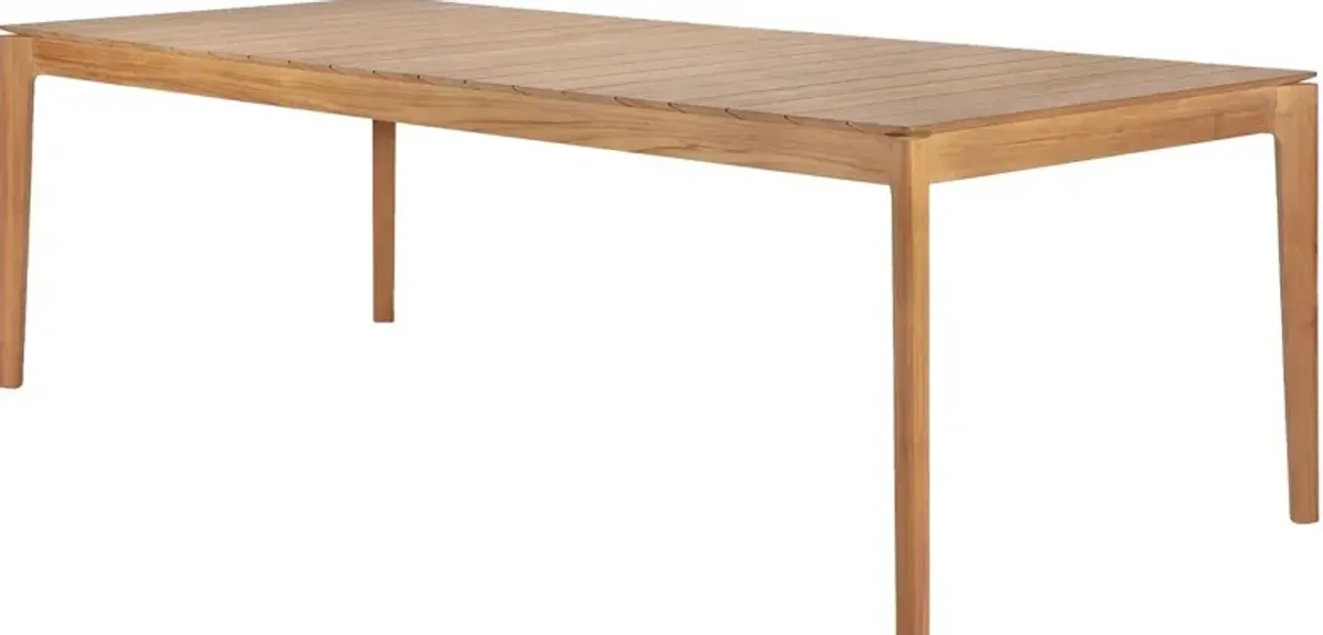 Bok Outdoor Teak Dining Table, Natural
