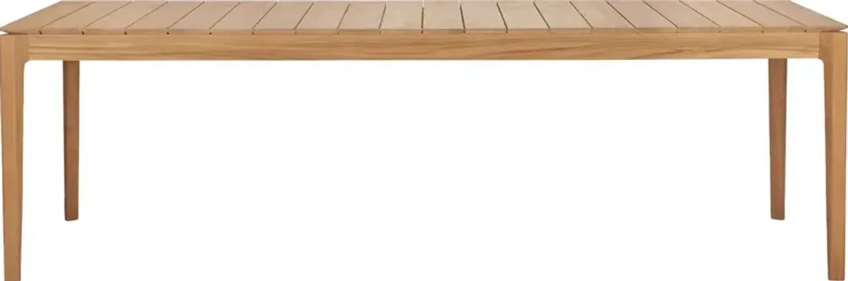 Bok Outdoor Teak Dining Table, Natural