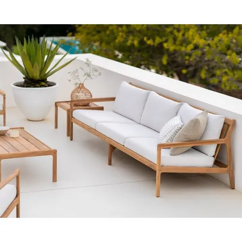 Jack Teak Outdoor Sofa - Natural/Off-White - Ethnicraft