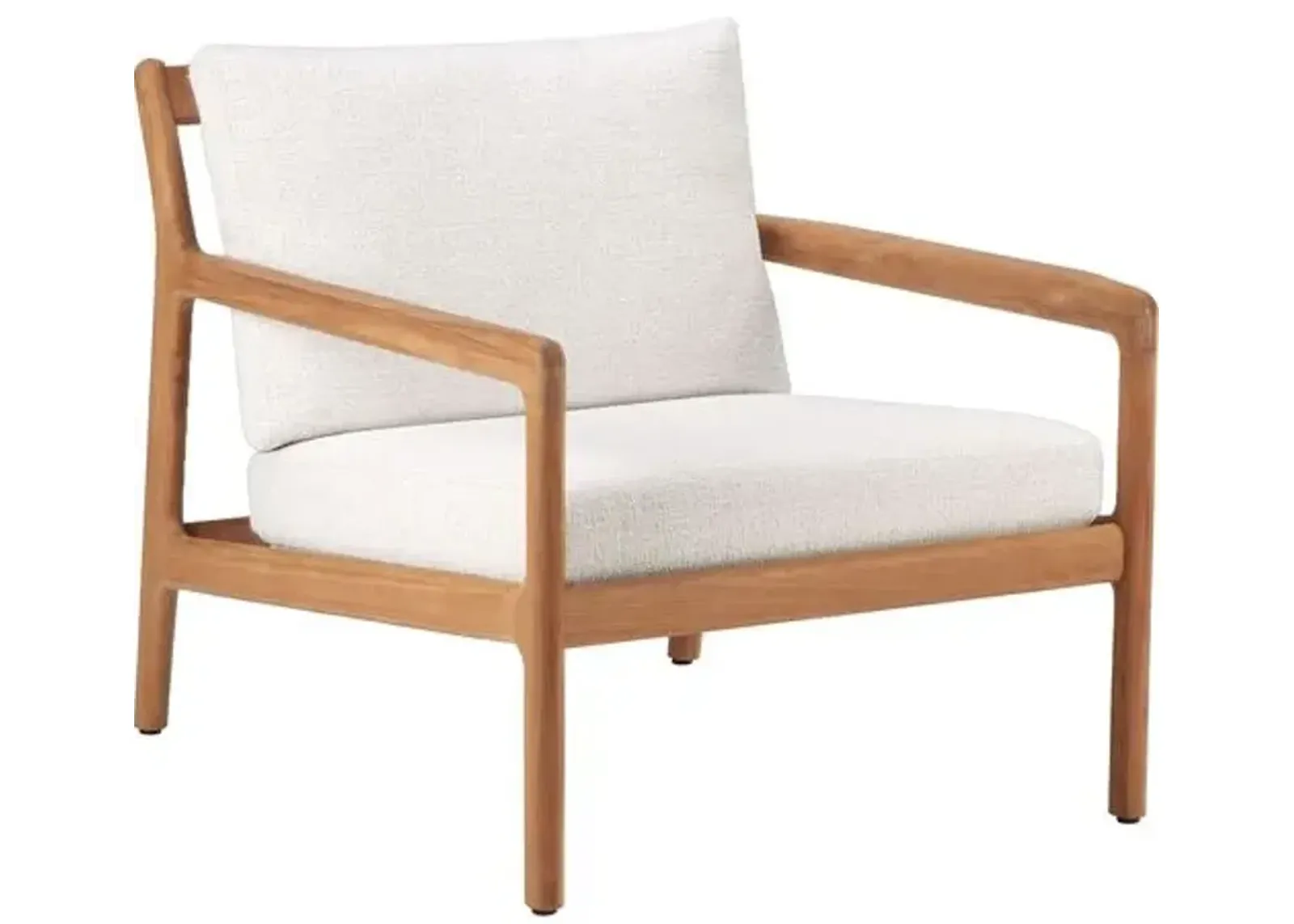 Jack Teak Outdoor Lounge Chair - Natural/Off-White - Ethnicraft