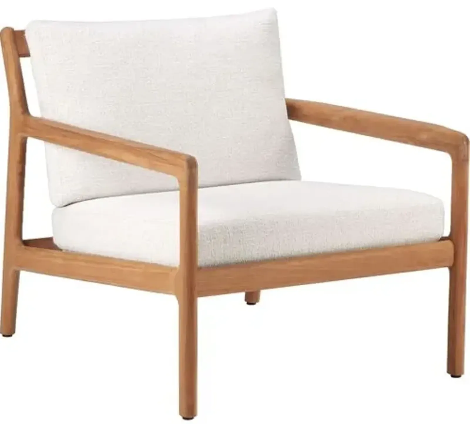 Jack Teak Outdoor Lounge Chair - Natural/Off-White - Ethnicraft