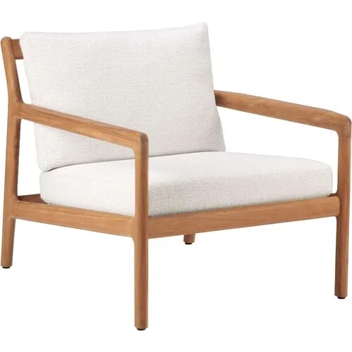 Jack Teak Outdoor Lounge Chair - Natural/Off-White - Ethnicraft