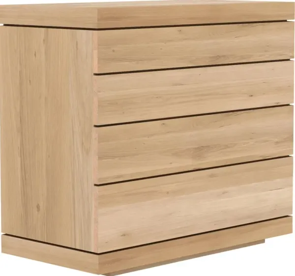 Burger 4-Drawer Bedroom Chest, Oak