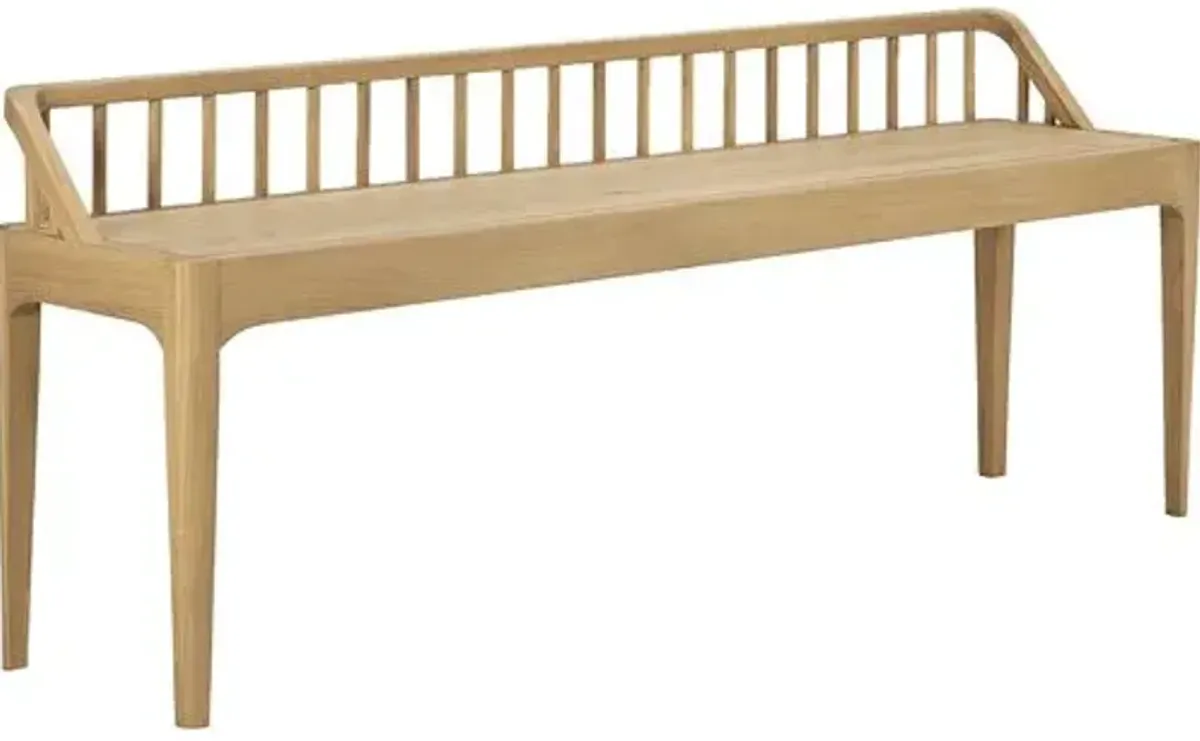 Spindle Bench - Light Oak - Ethnicraft - Beige