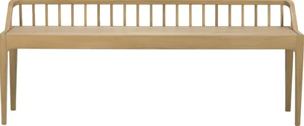 Spindle Bench, Light Oak