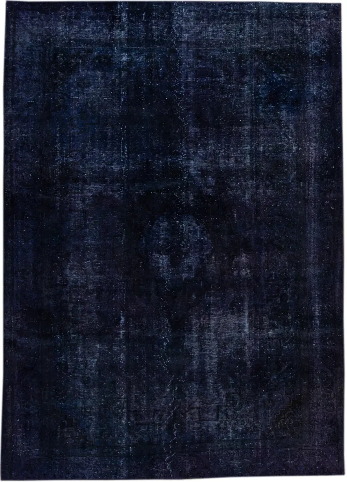 Vintage Distressed Blue Wool Rug - Apadana - Blue