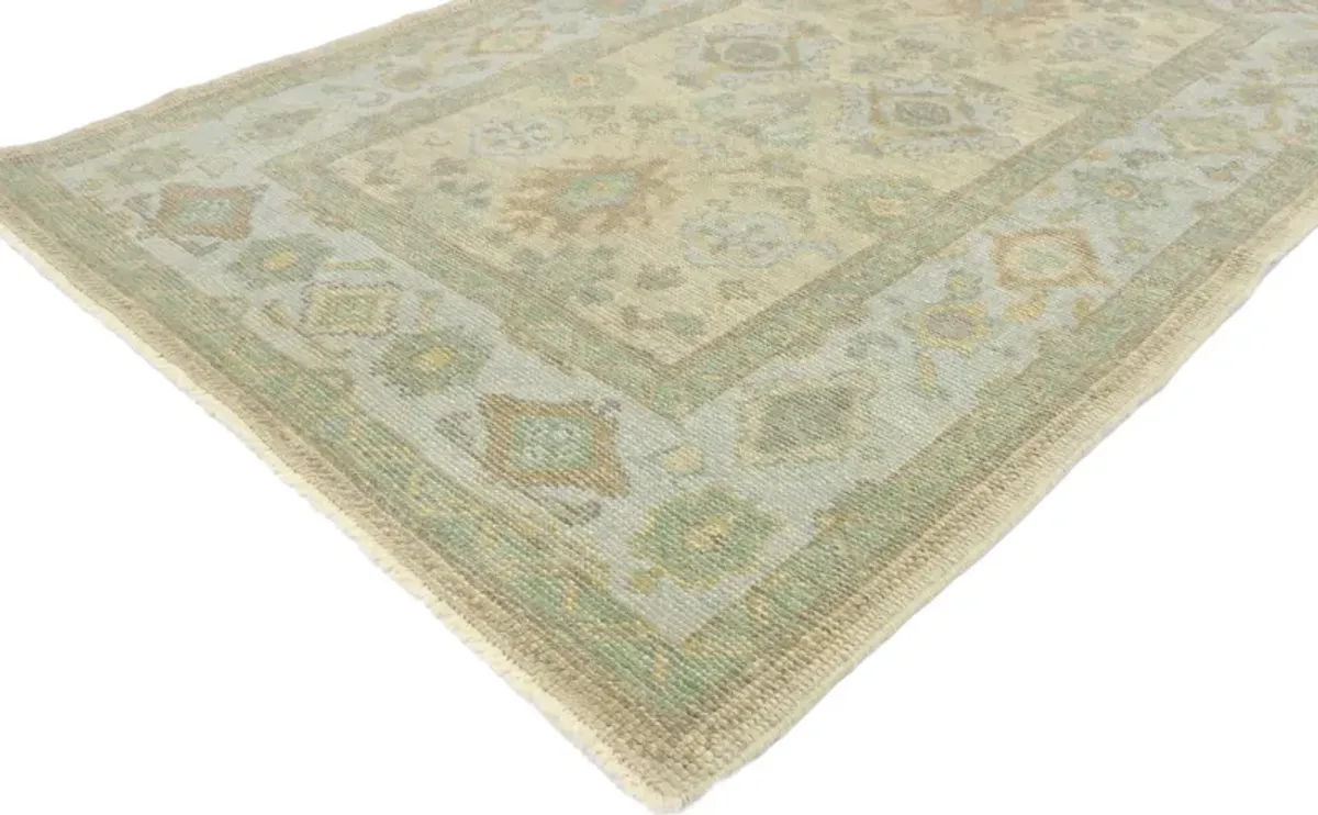 Turkish Oushak Rug - 4'00 x 6'01 - Esmaili Rugs & Antiques - Beige - Beige