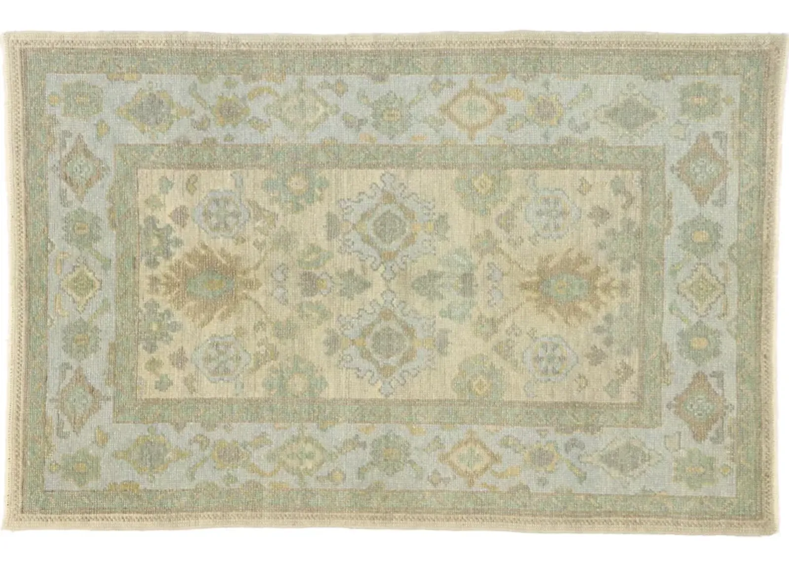 Turkish Oushak Rug - 4'00 x 6'01 - Esmaili Rugs & Antiques - Beige - Beige